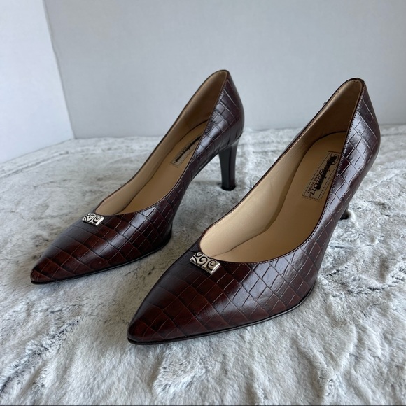 New Brighton Crocodile Style Hi Heels Lady’s Shoes size 8 - Picture 2 of 16